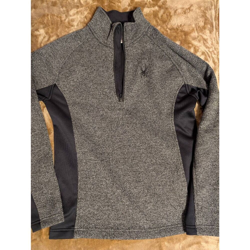 Men's Spyder Outbound half-zip, top-seller, mid-weight core sweater material, fl
